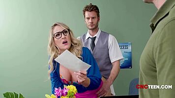 Workplace free use orgy with hot teens