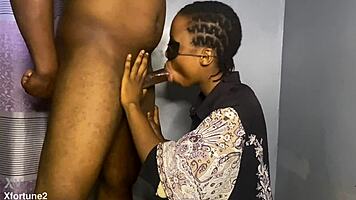 SHE DEEPTHROATS SPITTING PETITE BLACK COCK LIKE A PRO