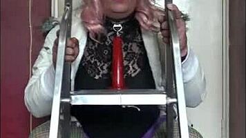 shy crossdresser in heels begs for your anal fuck