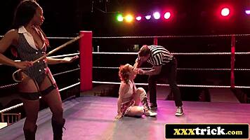 hey, ever seen pro wrestlers like headmistress and teen go crazy in a wild interracial threesome fuck?