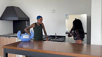 Condo tour surprise fuck with petite 18yo
