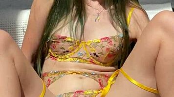 girl masturbates in sexy underwear day 21