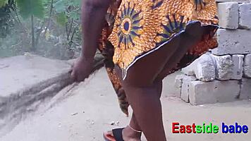 African BBW Eastsidebabe Fucks While Sweeping