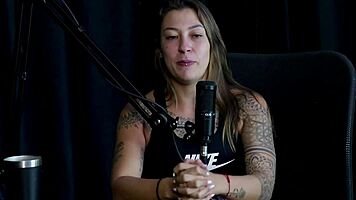 brazilian tattooed amateur teases in sheer outfit during wild casting interview bdsm toys