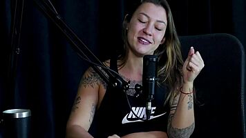 brazilian tattooed amateur teases in sheer outfit during wild casting interview bdsm toys