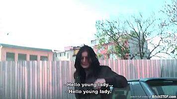 busty brunette hitchhiker veronika moans outdoor fuck