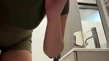 horny babe anal pounded public gym closeup