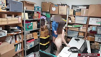 hey store officer, this thief's lingerie makes you wanna bend her over doggystyle?