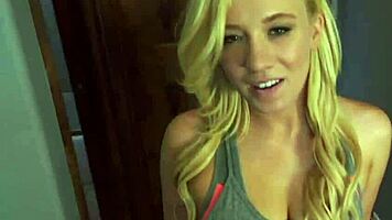 sexy blonde teen slut orgasms with older stud pov