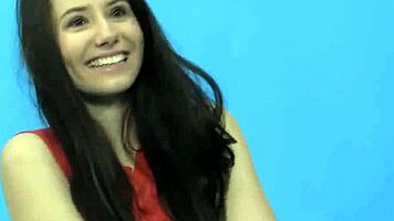 brunette teen 18+ vanessa poses seductively at hd casting interview