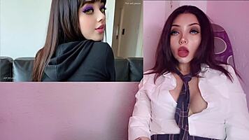 Gothic girlfriend's perfect tits bounce as she surrenders tight ass for rough lover pounding