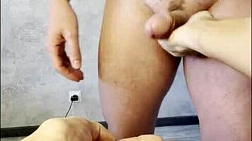 stepmom drains my huge load with morning milking handjob