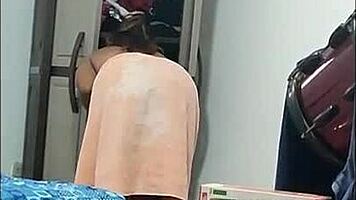 i secretly filmed curvy latina changing then she masturbates wildly