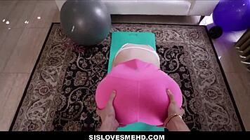 skinny gymnast fiona frost parker ambrose tight workout pants pov big cock fuck