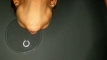 mature gilf slurps deepthroat close-up till sloppy orgasm 💦