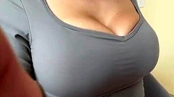 Stepmom's Massive Tits Bounce on Big Black Dildo