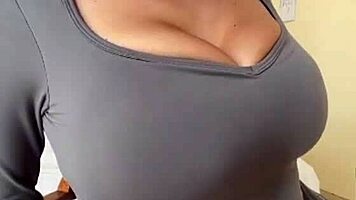 Stepmom's Massive Tits Bounce on Big Black Dildo