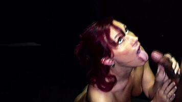 old stud unloads nine massive cumshots straight down her perfect petite throat