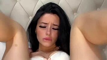 American exchange teen student masturbates to squirting orgasm