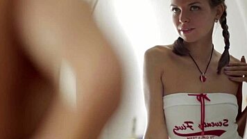 um young moscow sluts part 5 fingering tight shaved pussies so hot