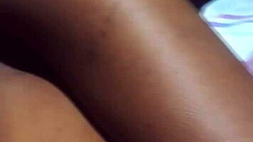 skinny ebony teases before doggy cum covered pounding