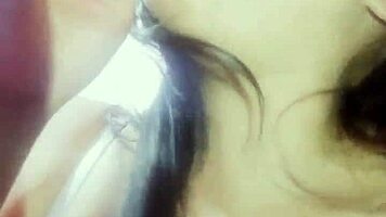 Deepthroat skills mimic wet pussy action