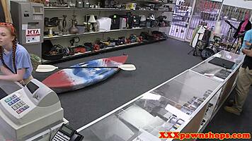 Pawnshop Teen's Hidden Back Office Cock Ride