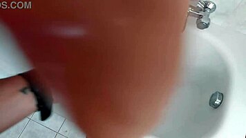 beach pickup leads to shower fuck with her big tits bouncing