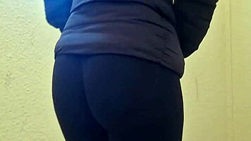 fitness friend's tight leggings sister fucked hard alone