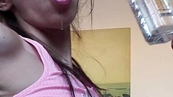 candie cross gags on rough deepthroat then begs more