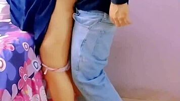 man lifts latina skirt outdoors for hardcore public creampie pounding
