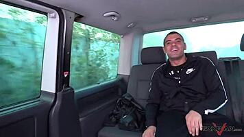 Divorced busty teen craves stranger's hardcore cock in public taxi thrill