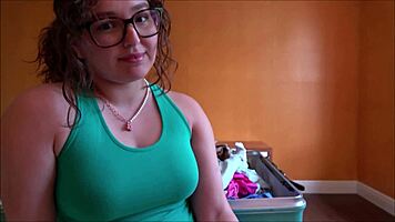 Big boob Leana Lovings rides hard in nature retreat with Alex Adams 🌿🍆
