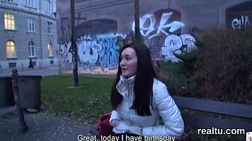 Czech teen seduced in shop then shagged hard in POV anal reality