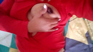 Mi amante puta wakes soaked panties hard tits ready to squirt