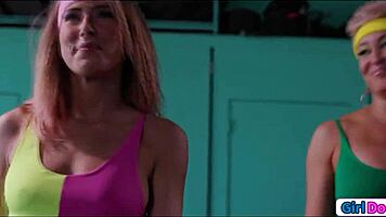 these fitness milfs dominate my petite blonde pussy with facesitting cunilingus lezdom