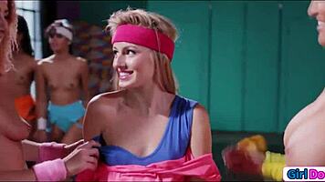 these fitness milfs dominate my petite blonde pussy with facesitting cunilingus lezdom