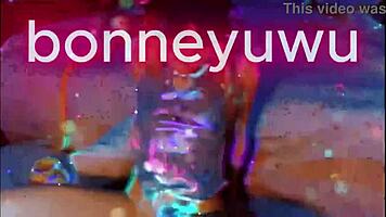 Bonneyuwu Puts On See-Through Dildo Masturbation Show