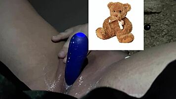 kinky arab teen masturbates vibrator cum covers curvy body