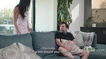 jerking turns wild with unexpected horny intruder