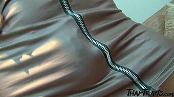 Petite Thai Shemale Hooks Up Dildo Play Bangkok