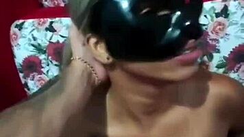 Brazillian cuckold watches huge cock creampie her squirting pussy humiliation