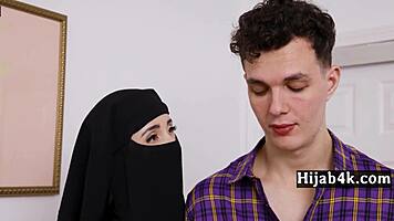 shy arab milf rubs out the perfect genie explosion pov style