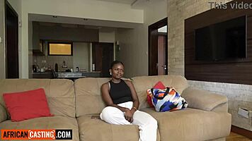 busty ebony teen's tight pussy gets dominated by bwc in casting couch pounding