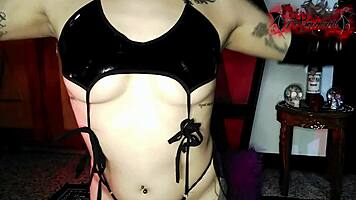 Extreme Deepthroat Goth Slut Teases Big Cock
