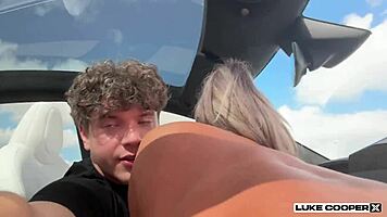 giving hot hayley davies big tits ass ride home turns into cowgirl pounding