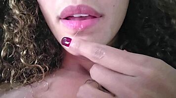 hot latina brunette fingers wet pussy in solo squirting frenzy