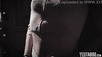 Kinky petite watches busty milf fuck then joins pov monster cock