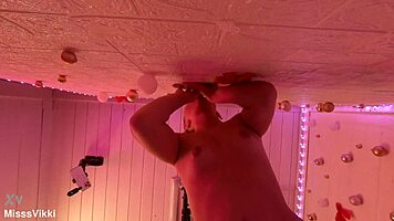 Crazy homemade blowjob on big cock through sheer gloryhole by sexy neighbor
