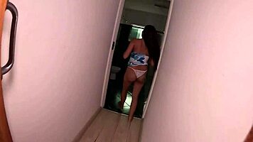 pregnant teen brazilian bathes and bares it all